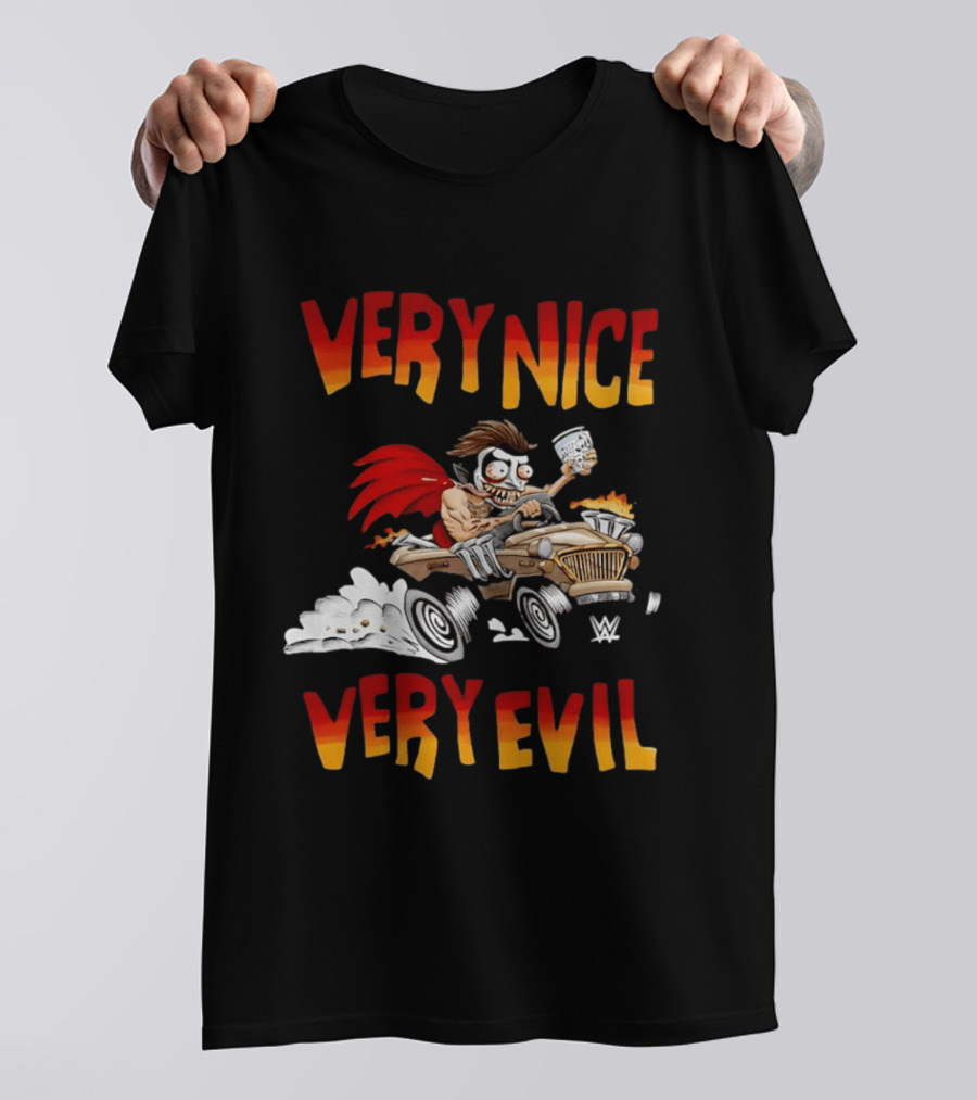 Very Nice Very Evil Danhausen Cartoon WWE T-Shirt