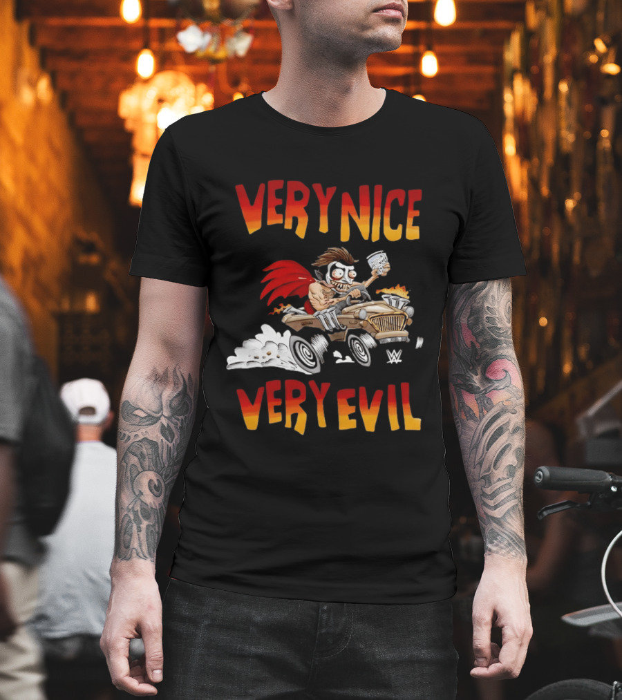 Very Nice Very Evil Danhausen Cartoon WWE T-Shirt