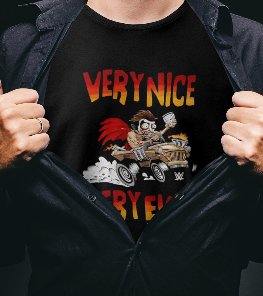 Very Nice Very Evil Danhausen Cartoon WWE T-Shirt