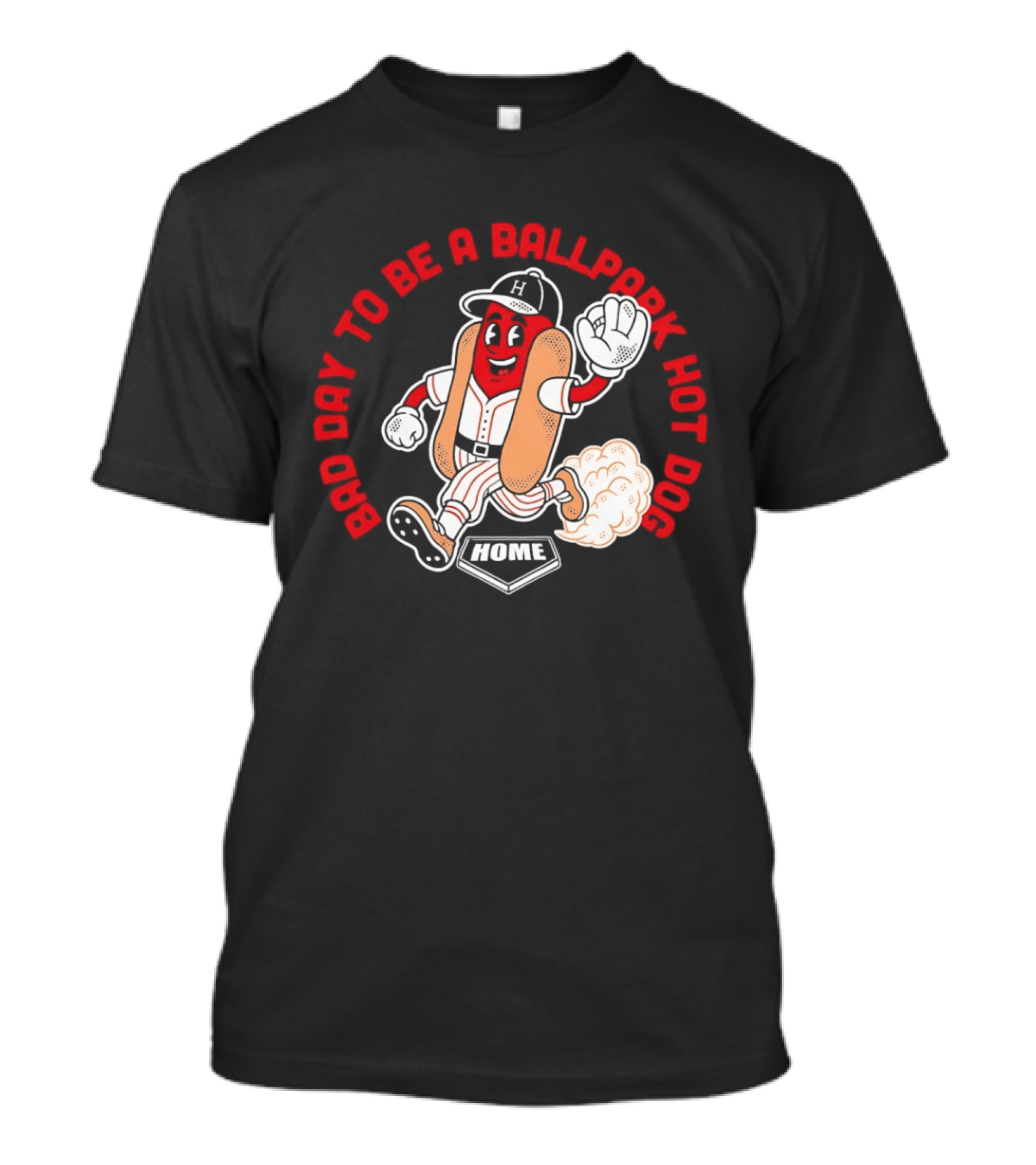 Bad Day To Be A Ballpark Hot Dog Cleveland Baseball Cartoon T-Shirt