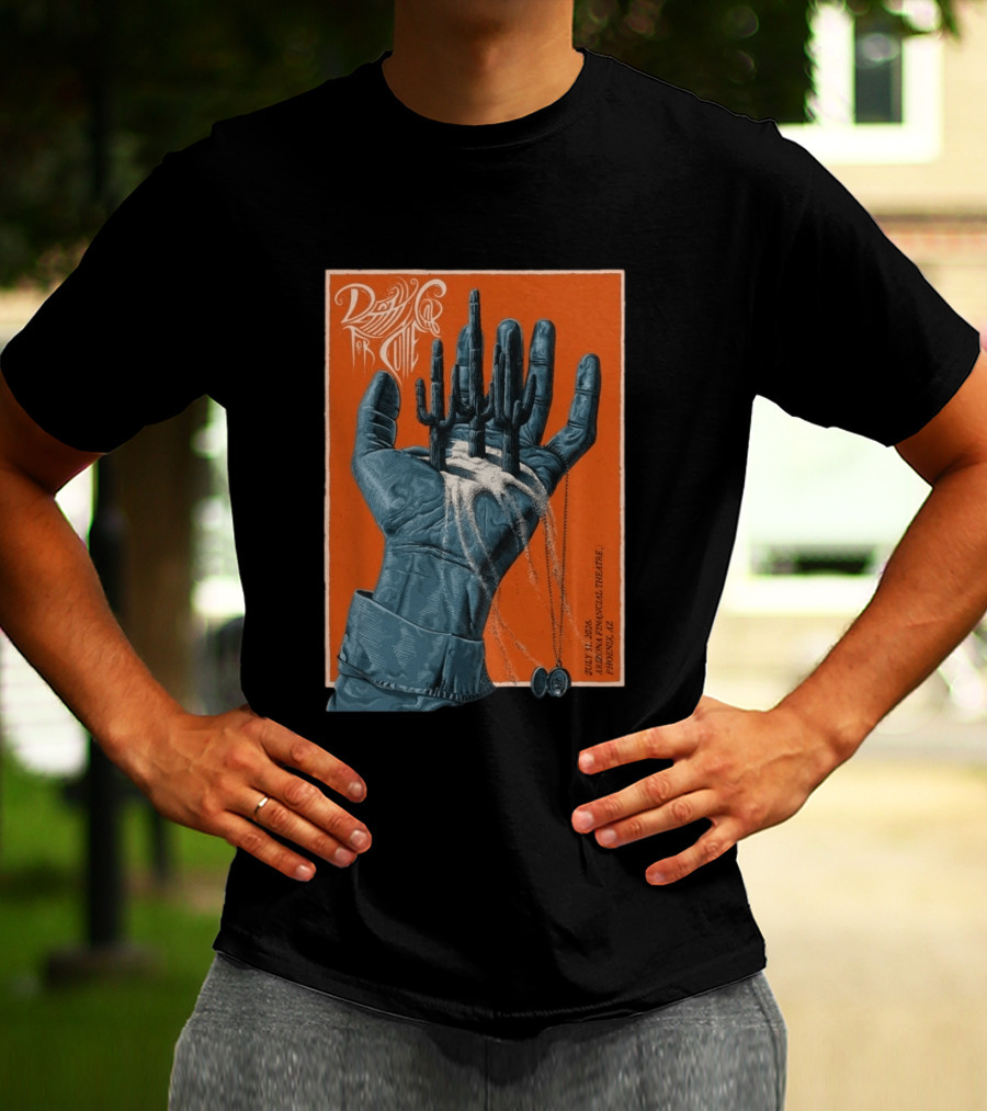 Death Cab For Cutie July 31 2026 Arizona Financial Theatre Phoenix AZ Cactus Hand T-Shirt