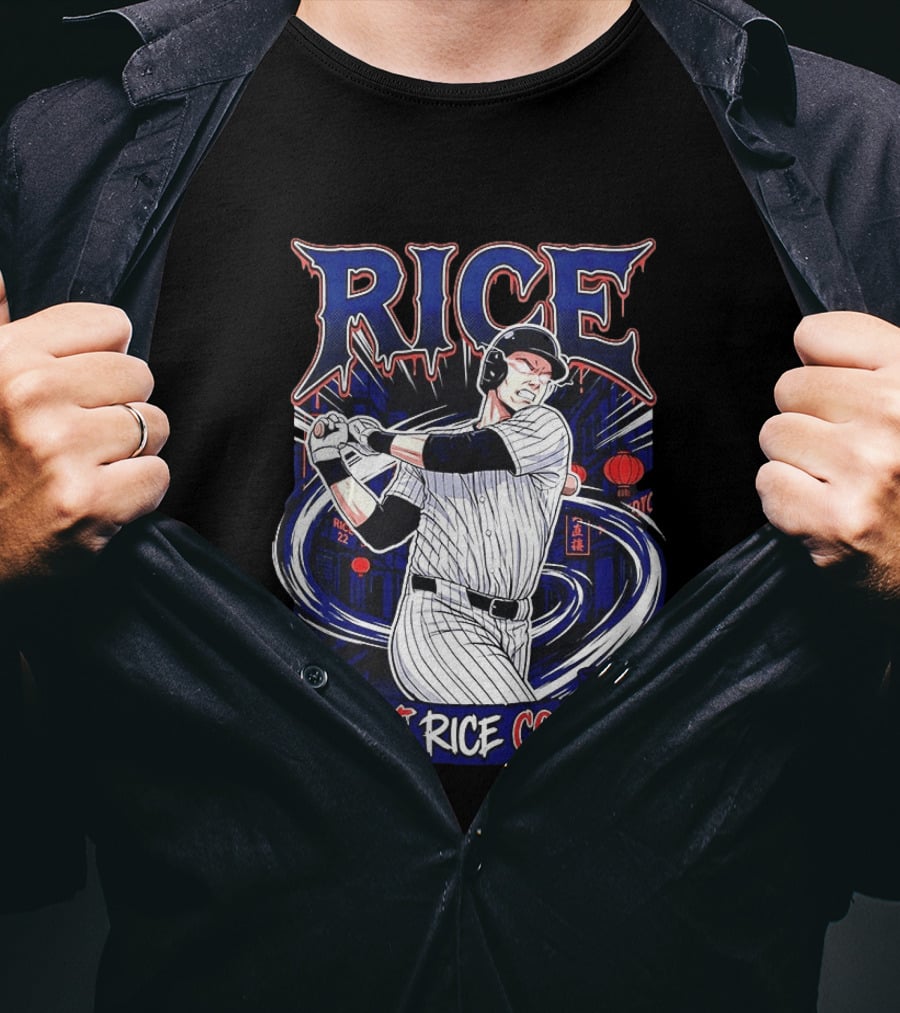 Rice Let Rice Cook New York Yankees Baseball Cartoon T-Shirt