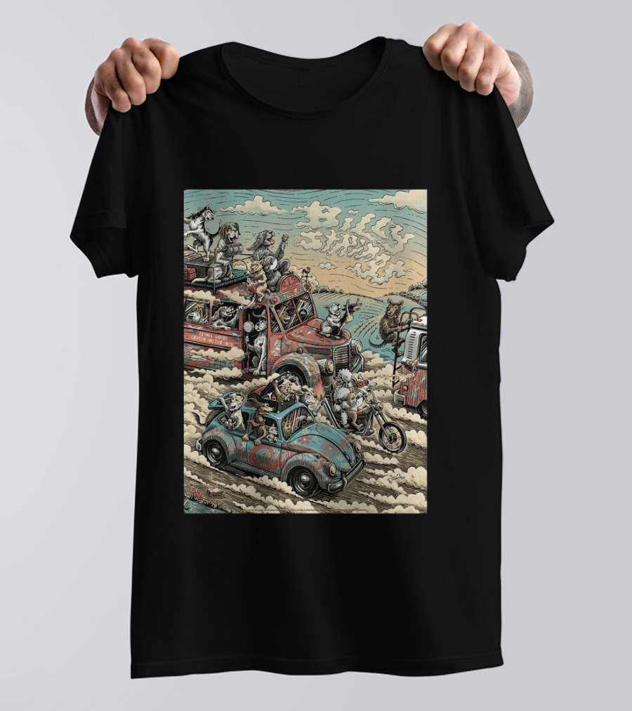 Billy Strings Bethel NY Event August 1 2026 Dylan Goldberger Bethel Woods Center Night 2 Psychedelic Animal Parade T-Shirt