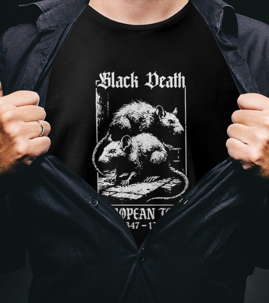 Black Death European Tour 1347 1351 Rats Plague History T-Shirt