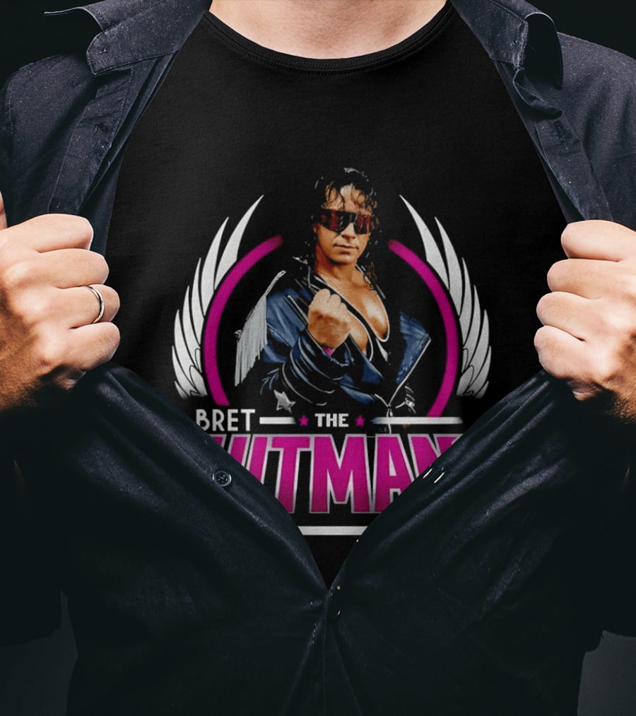 Bret Hart The Hitman Wings WWE T-Shirt