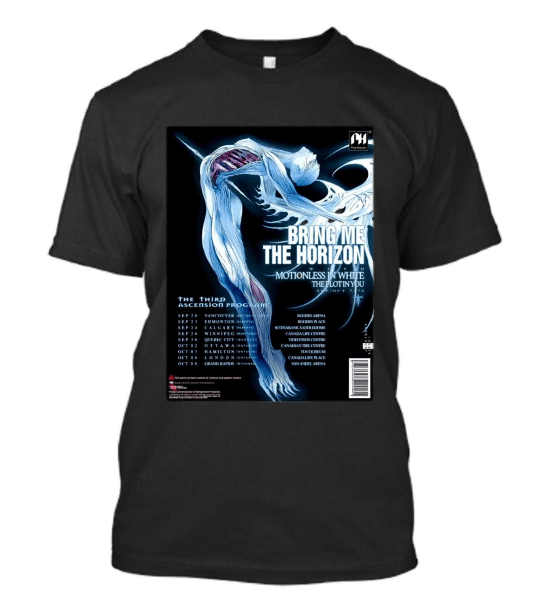 Bring Me The Horizon Motionless In White The Plot In You 2026 North America Tour T-Shirt