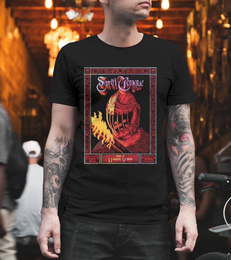 Earth Tongue August 16th 2023 Field Of Dungeon Vision Lyons Colorado T-Shirt
