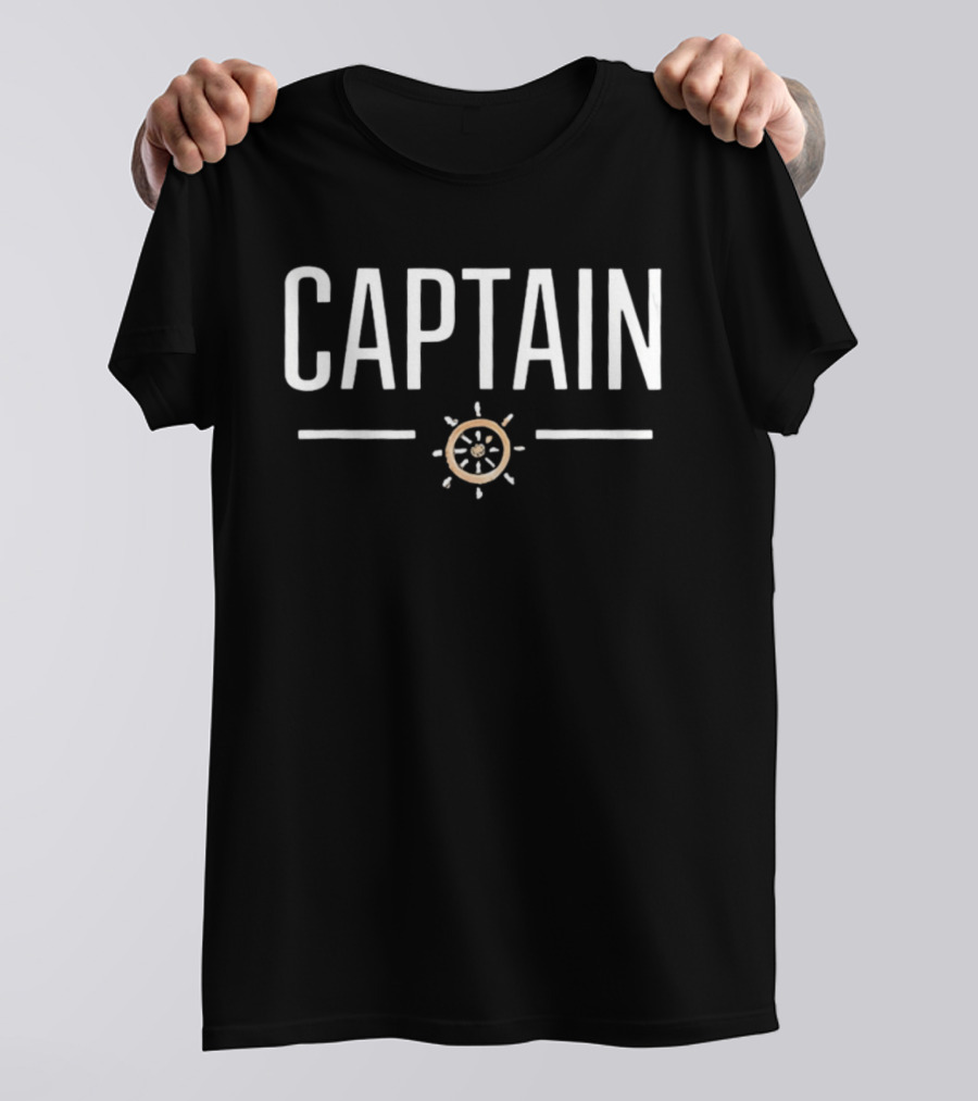 Captain Nautical Ship Wheel T-Shirt