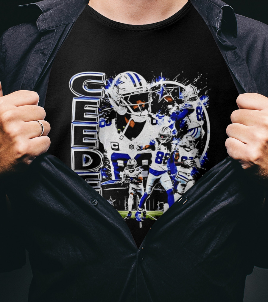 CeeDee Lamb No 88 Dallas Cowboys Collage Player Action T-Shirt
