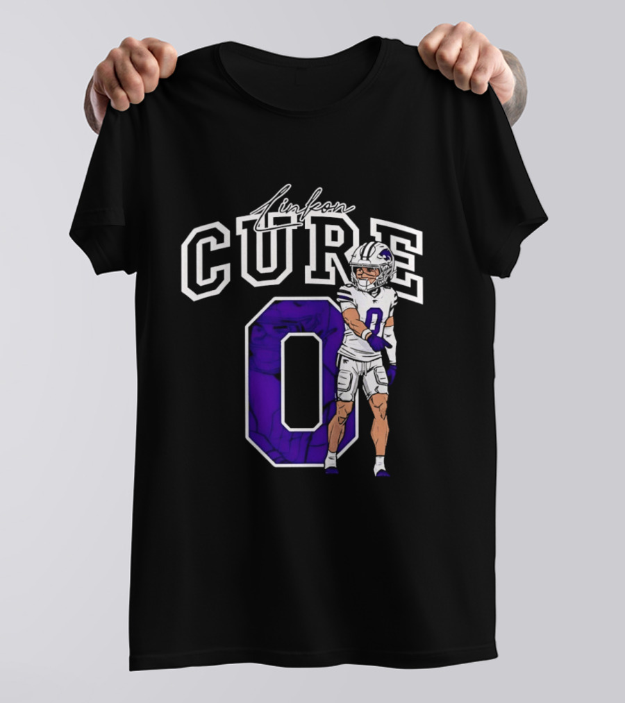 Kansas State University Linkon Cure 0 Football Player T-Shirt