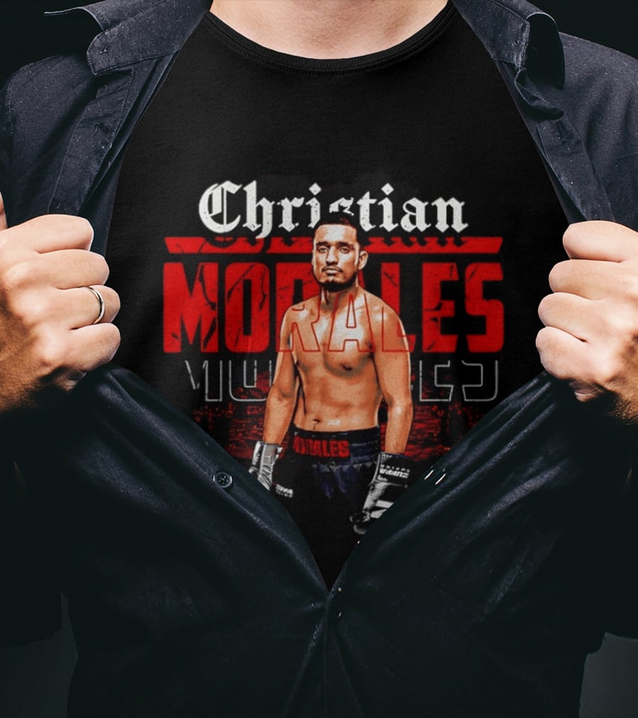 Christian Morales Zuffa Boxer With Boxing Gloves And Zuffa One T-Shirt
