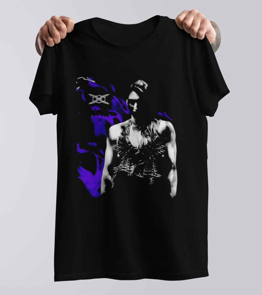 Ken Carson Rhea Ripley WWE Spiked Outfit Collage With Abstract Purple Accents T-Shirt