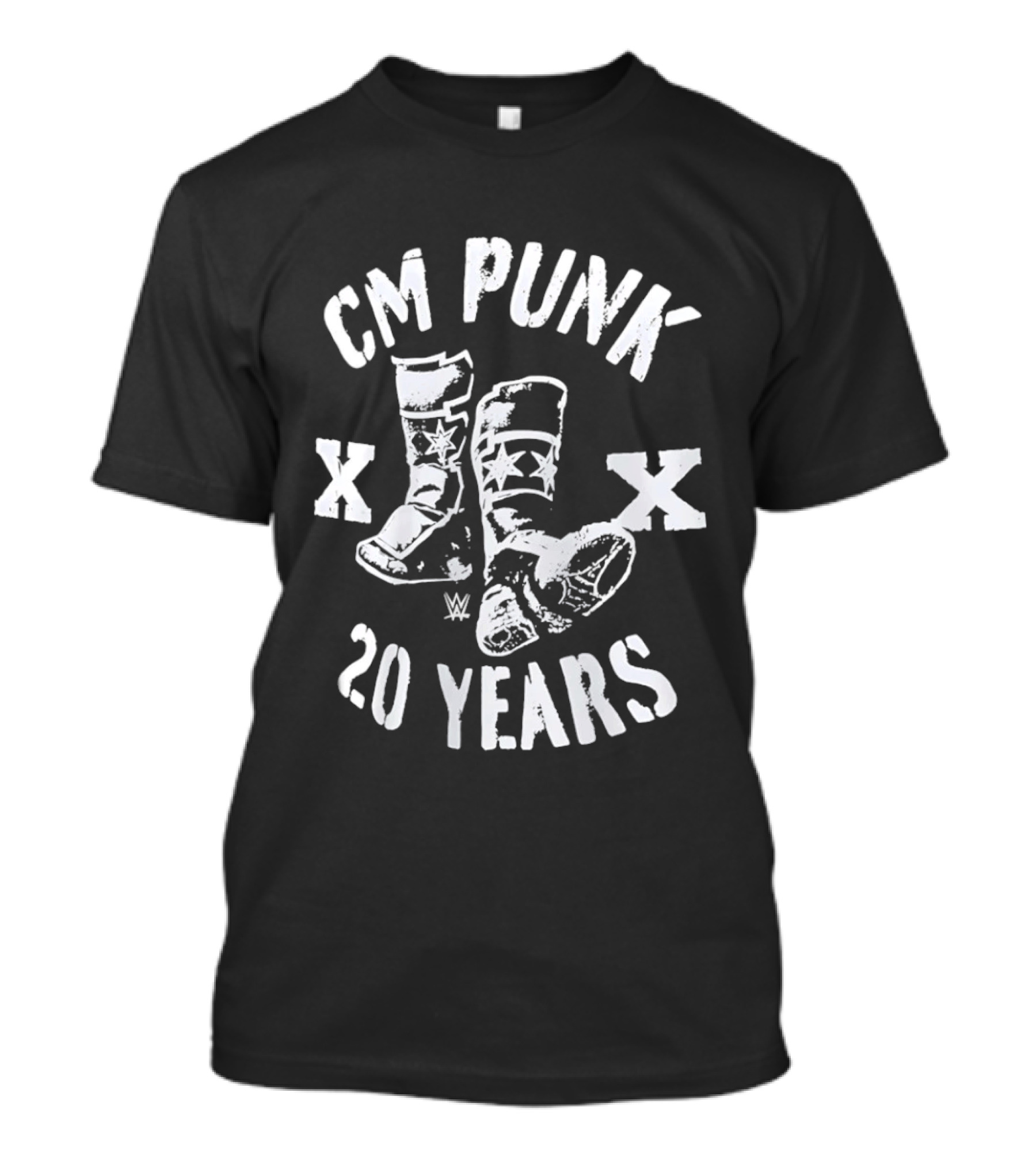 CM Punk 20 Years WWE Boots XX T-Shirt