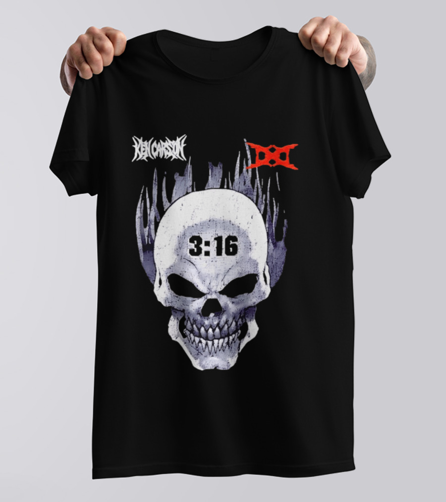 Ken Carson 3:16 Skull Stone Cold Steve Austin WWE T-Shirt