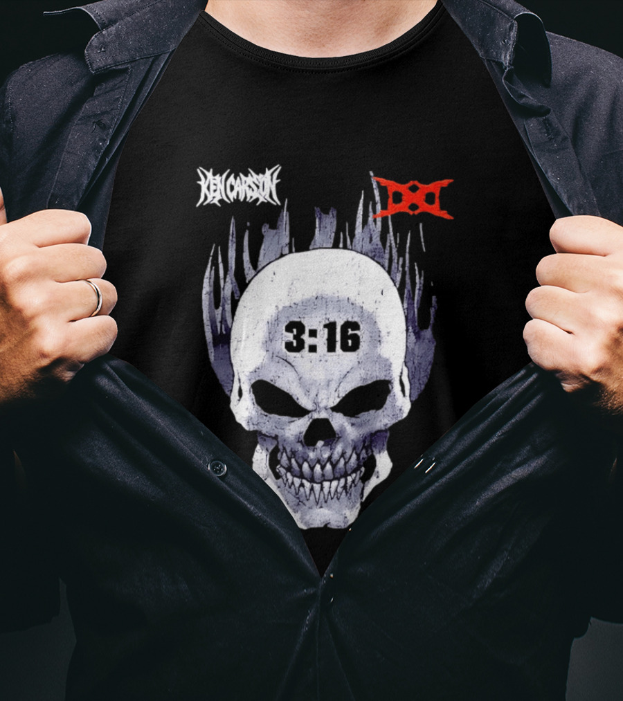 Ken Carson 3:16 Skull Stone Cold Steve Austin WWE T-Shirt