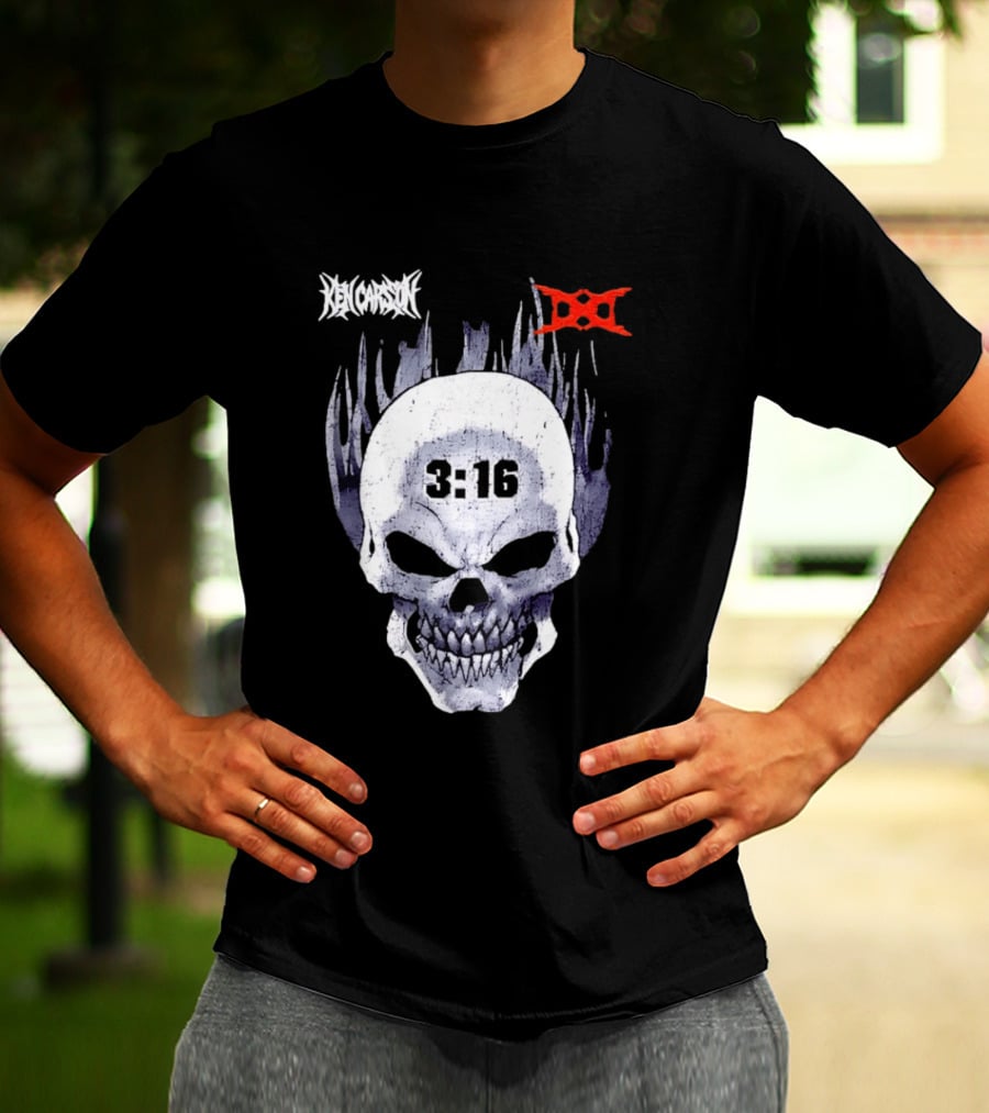 Ken Carson 3:16 Skull Stone Cold Steve Austin WWE T-Shirt
