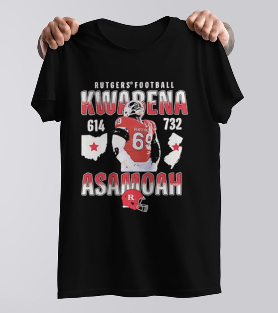 Kwabena Asamoah Rutgers Football 69 Ohio New Jersey 614 732 T-Shirt