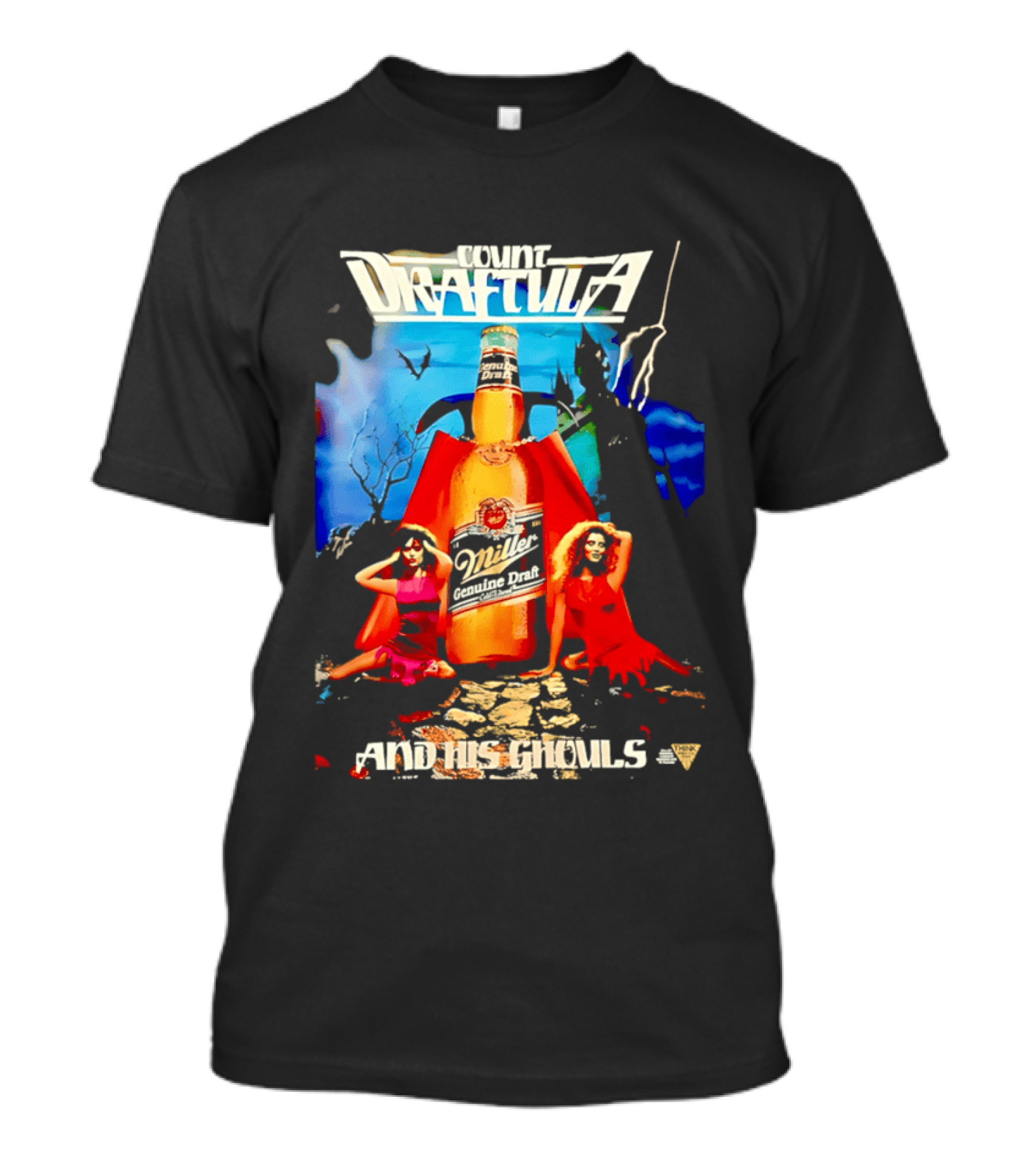 Count Draftula Miller Genuine Draft Beer And His Ghouls T-Shirt
