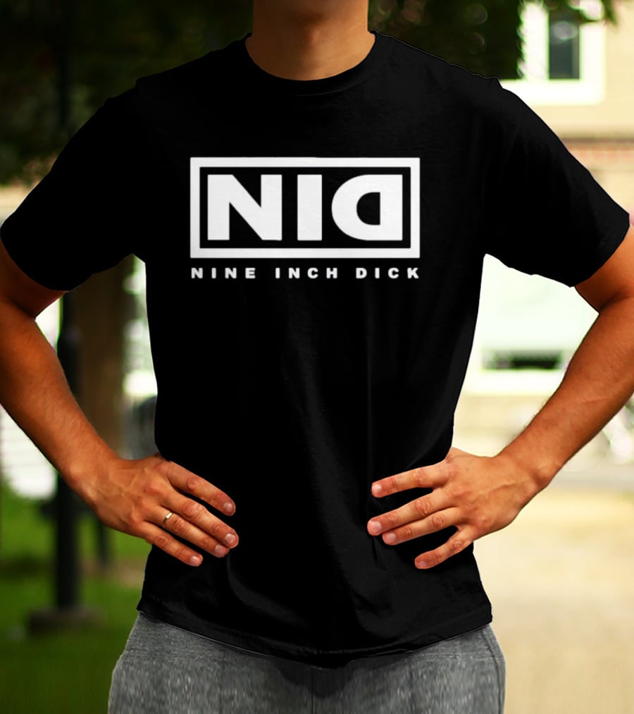 Nine Inch Nails NIN Parody NID Nine Inch Dick T-Shirt