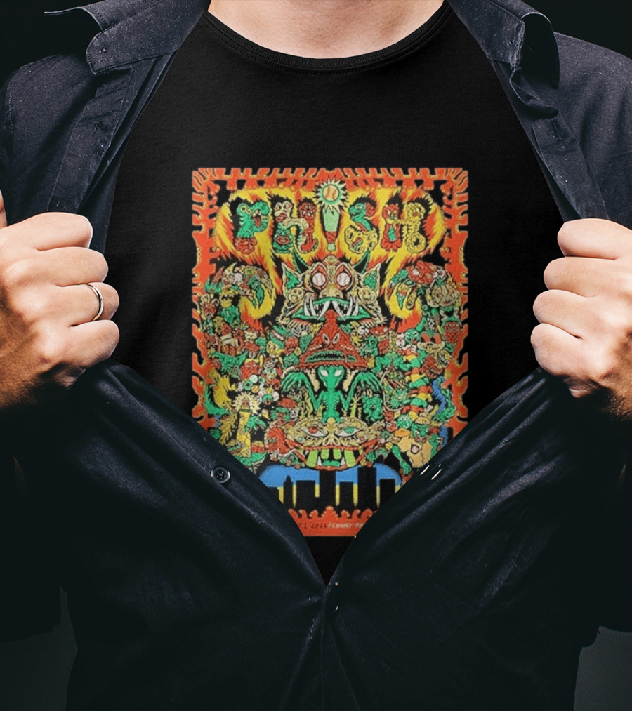 Phish Fenway Park Boston July 31 August 1 2026 Colorful Monster T-Shirt