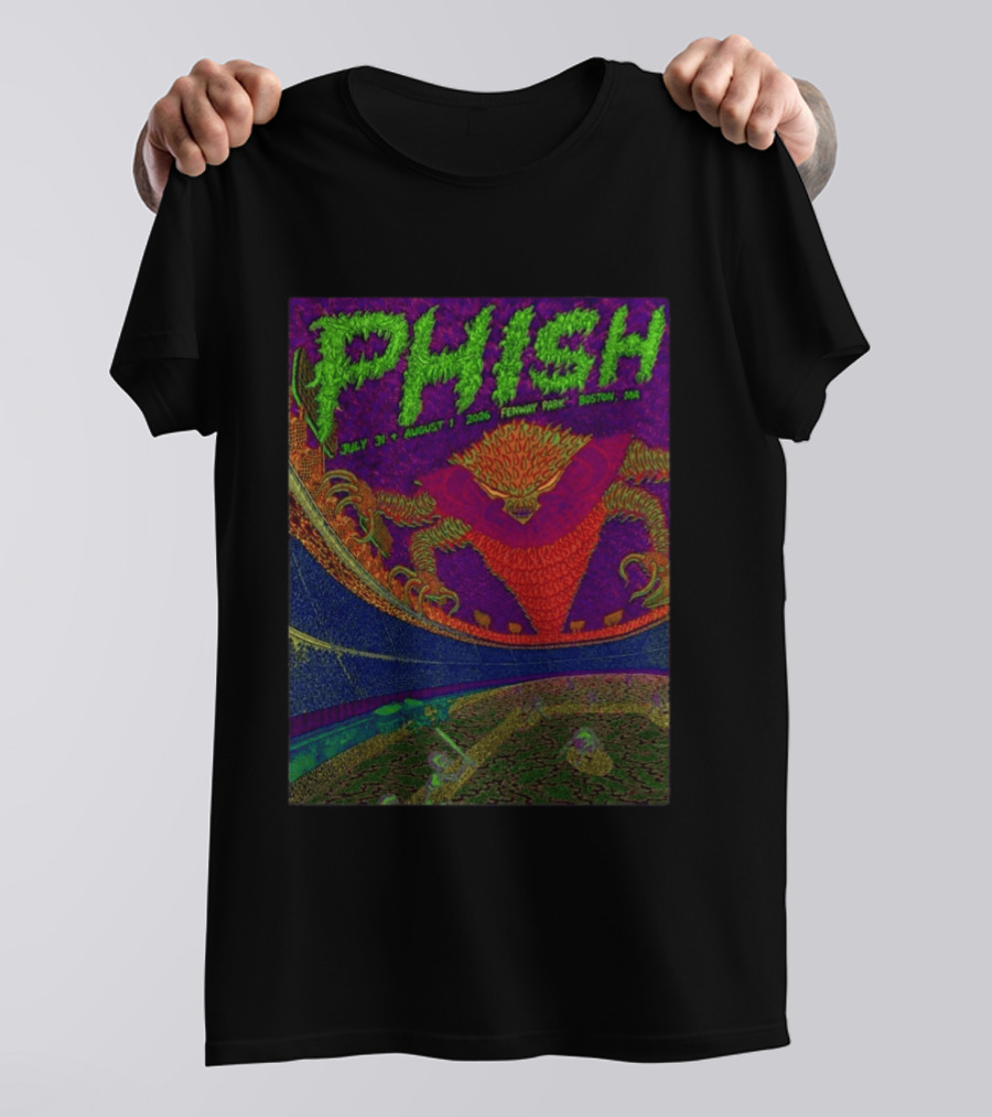 Phish July 31 August 1 2026 Fenway Park Boston MA Tetsunori Tawaraya LE T-Shirt