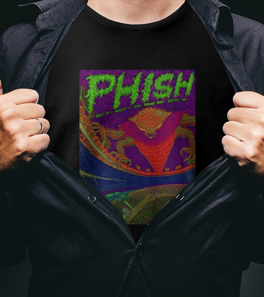 Phish July 31 August 1 2026 Fenway Park Boston MA Tetsunori Tawaraya LE T-Shirt