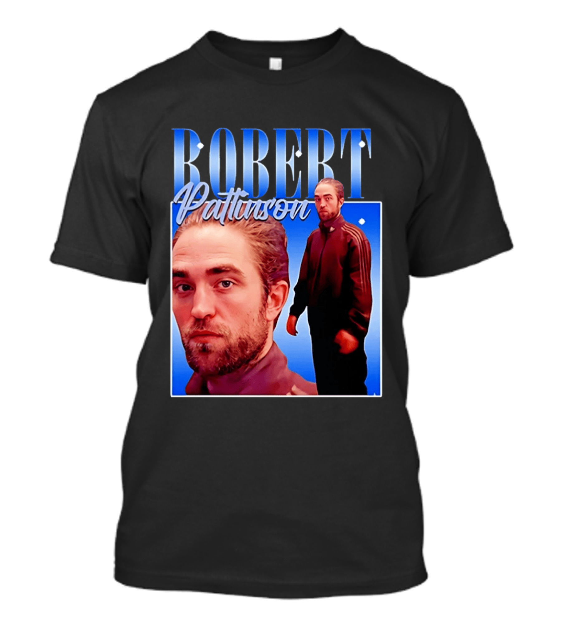 Robert Pattinson Standing Meme Blue Adidas Tracksuit T-Shirt