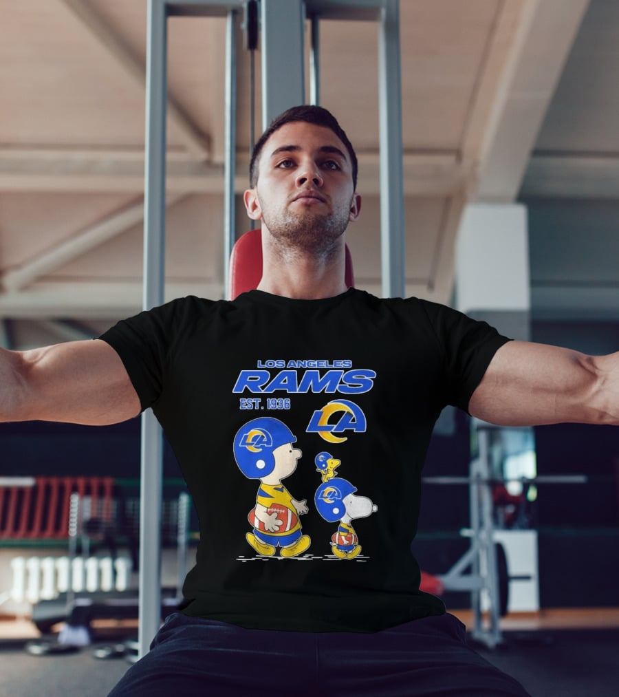 Snoopy Charlie Brown Los Angeles Rams 1936 Football Team LA T-Shirt