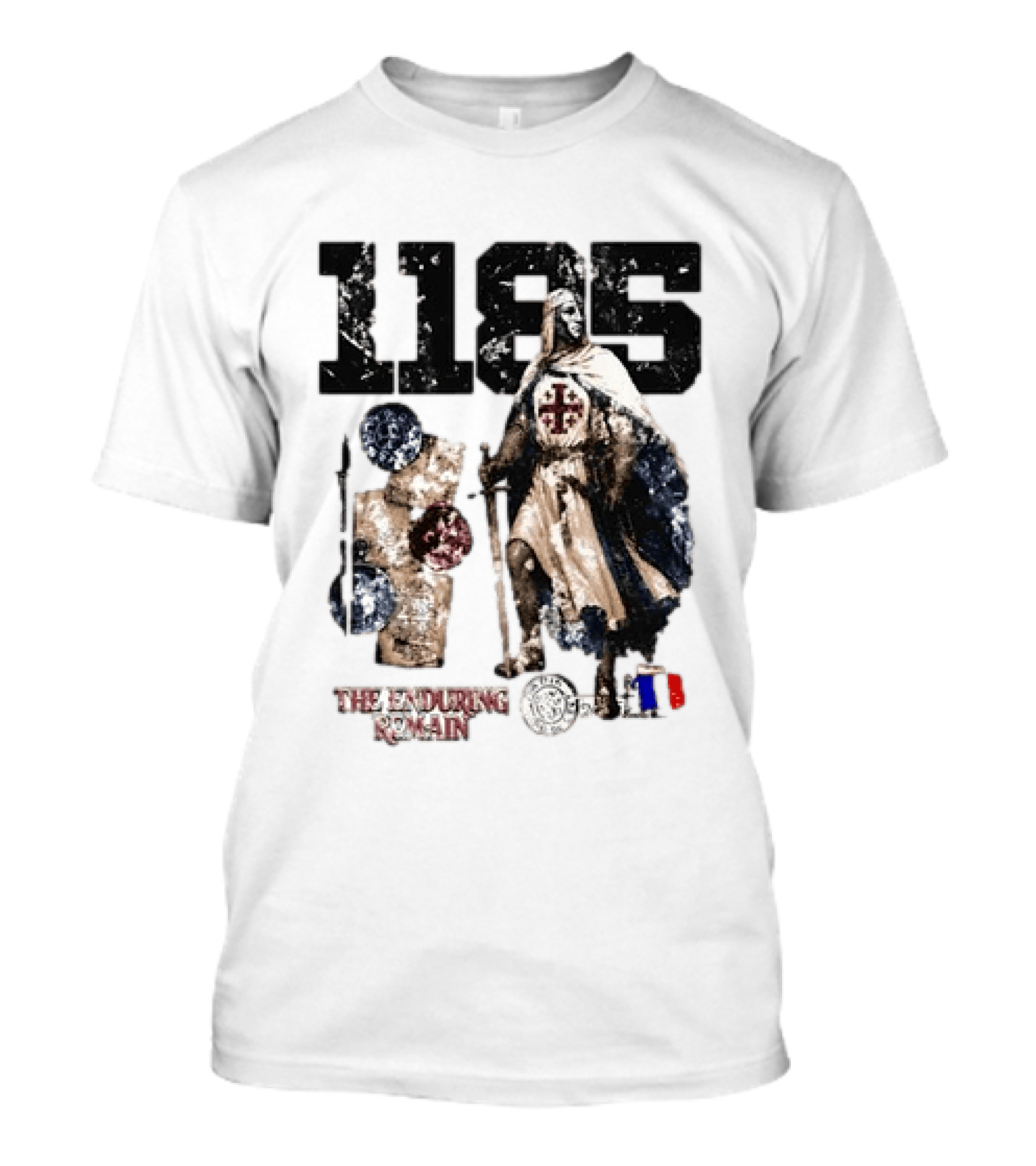 1185 The Enduring Remain Crusader Knight Templar Medieval History T-Shirt