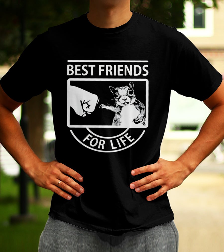 Best Friends For Life Squirrel Fist Bump T-Shirt
