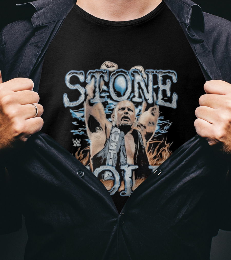 Stone Cold Steve Austin WWE Ice And Flames Iconic Wrestling T-Shirt