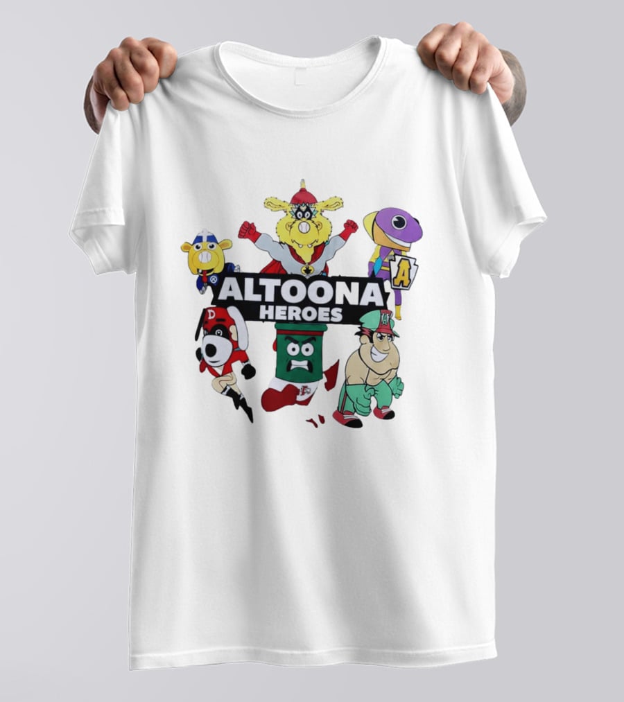 Altoona Heroes Cartoon Characters Collaboration T-Shirt
