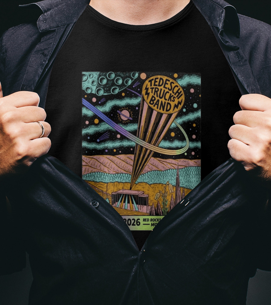 Tedeschi Trucks Band Red Rocks Amphitheatre Morrison CO August 1 2026 Cosmic T-Shirt