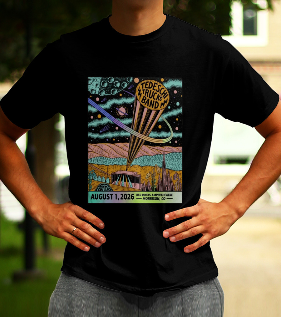 Tedeschi Trucks Band Red Rocks Amphitheatre Morrison CO August 1 2026 Cosmic T-Shirt