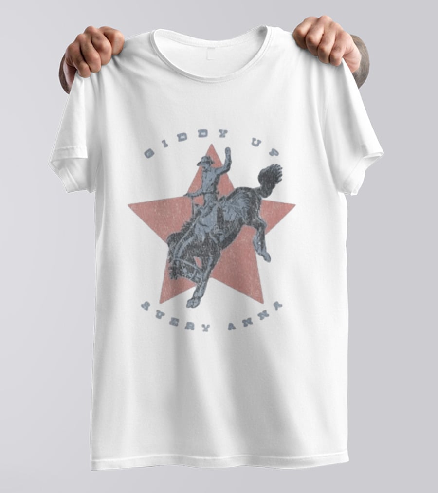 Giddy Up Avery Anna Star Rodeo Cowboy T-Shirt