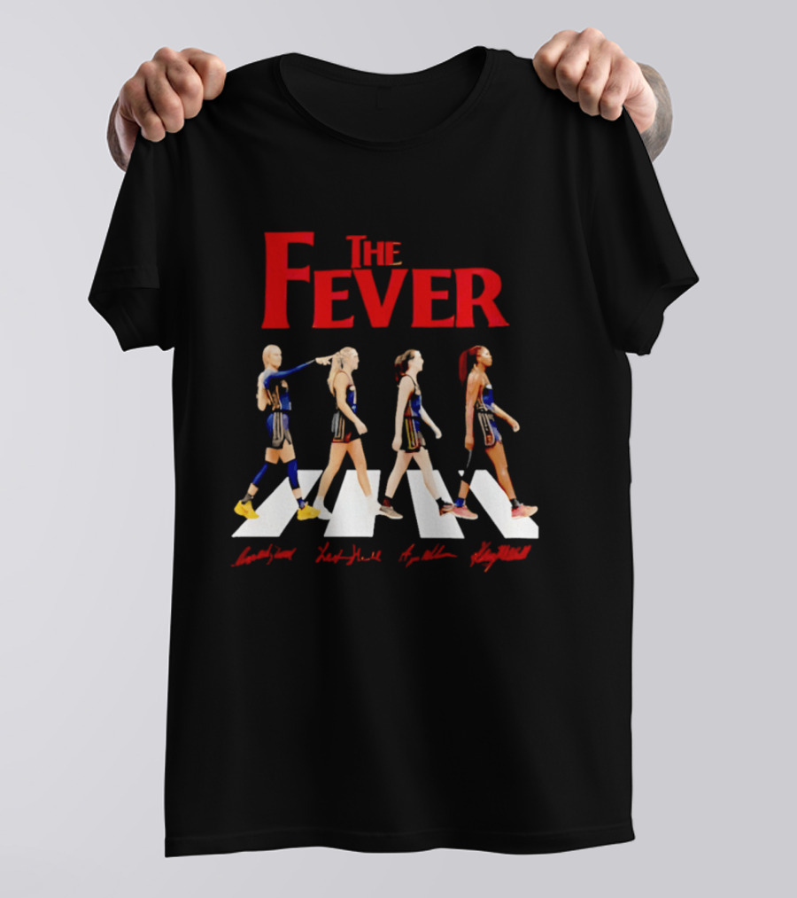 Indiana Fever Basketball Team Abbey Road Beatles T-Shirt