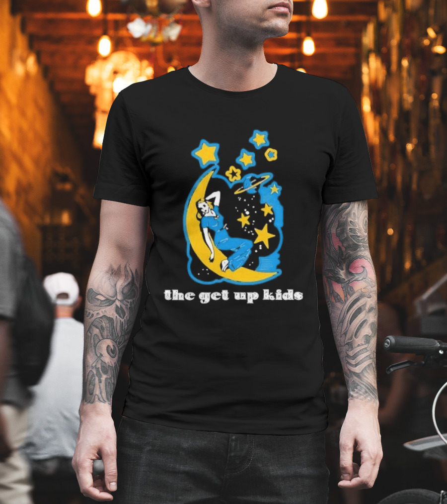 The Get Up Kids Woman On Crescent Moon With Stars T-Shirt