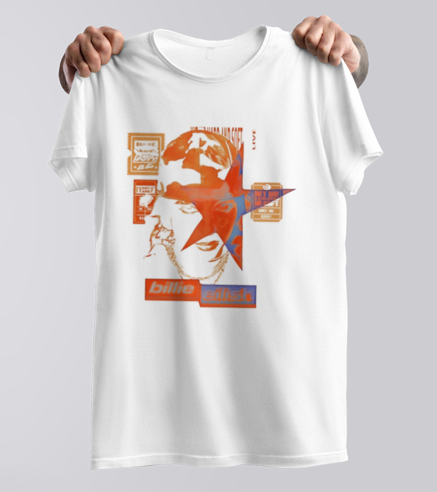 Billie Eilish Star Face Hit Me Hard T-Shirt