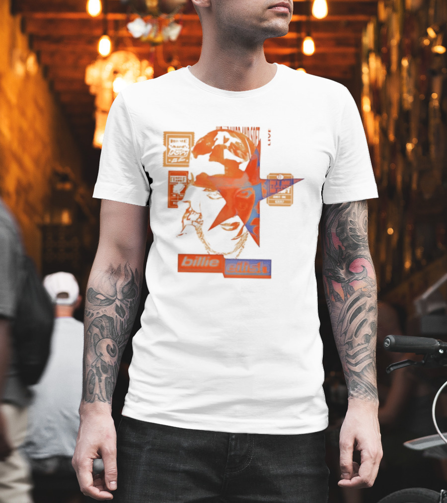 Billie Eilish Star Face Hit Me Hard T-Shirt