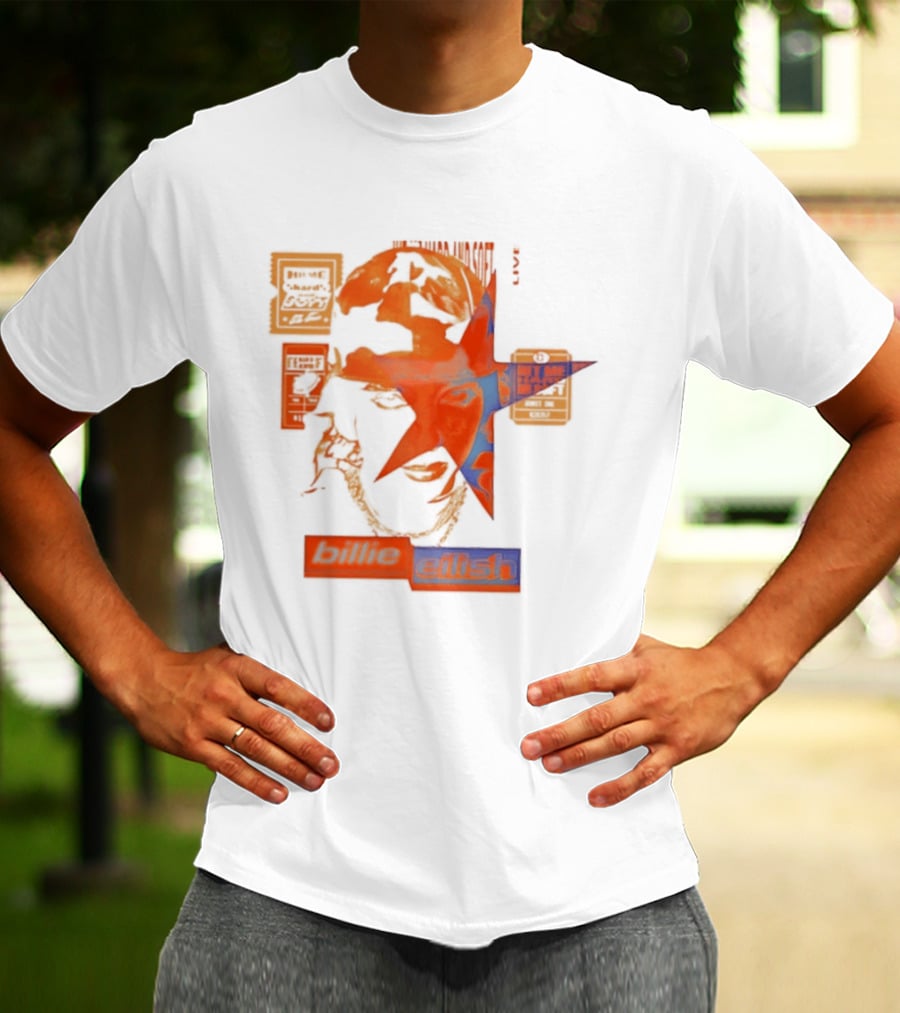 Billie Eilish Star Face Hit Me Hard T-Shirt