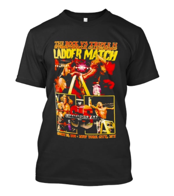 WWE SummerSlam 1998 The Rock Vs Triple H Ladder Match Intercontinental Championship New York City T-Shirt