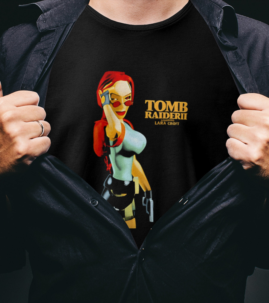 Lara Croft Tomb Raider II Starring Iconic Video Game T-Shirt