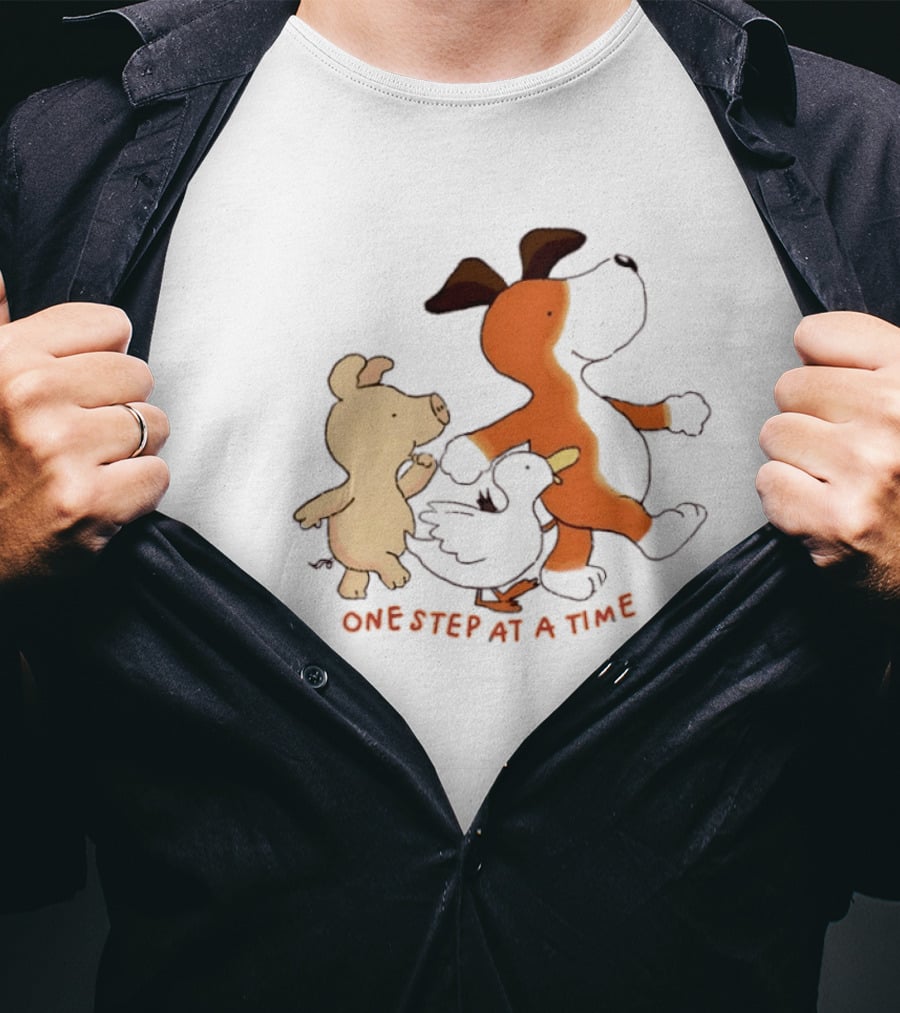 Dog Pig And Duck One Step At A Time T-Shirt