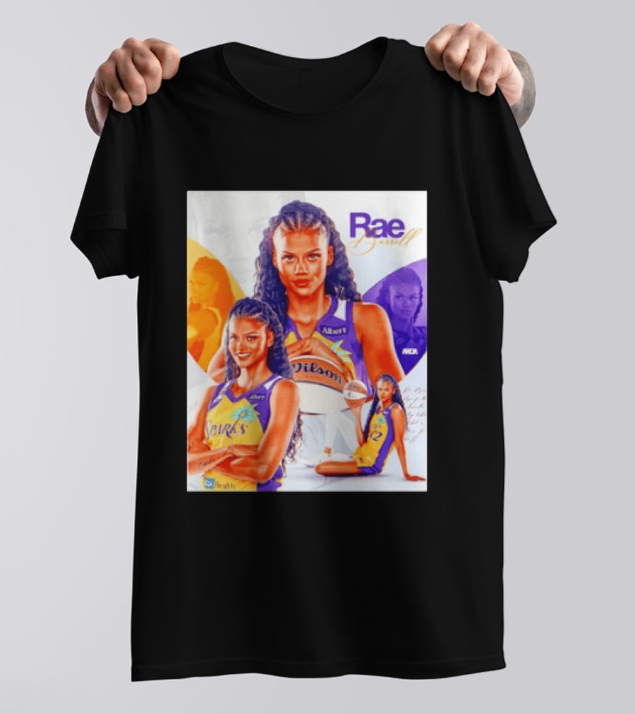 WNBA Rae Burrell Los Angeles Sparks No 22 Wilson Basketball Collage T-Shirt