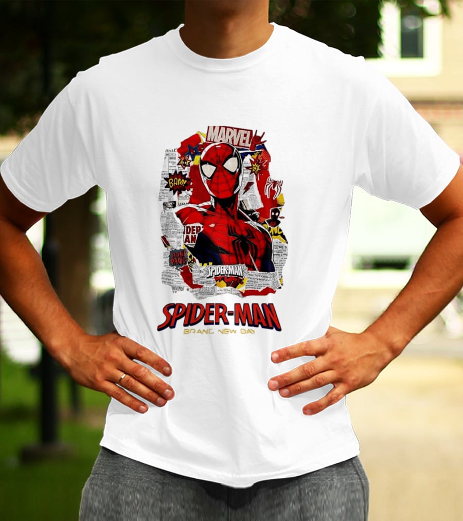 Marvel Spider Man Brand New Day Comic Collage T-Shirt