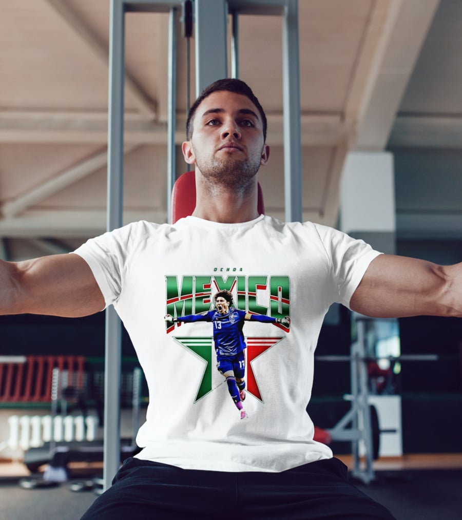 Ochoa Mexico 13 Goalkeeper Tri Color Starburst T-Shirt