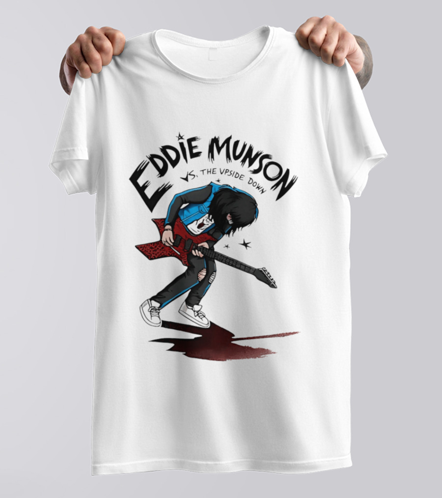Eddie Munson Vs The Upside Down Stranger Things Guitar Battle Scene T-Shirt