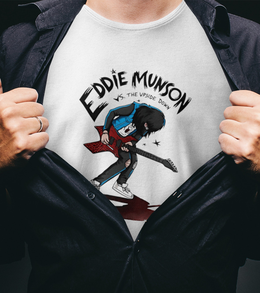 Eddie Munson Vs The Upside Down Stranger Things Guitar Battle Scene T-Shirt