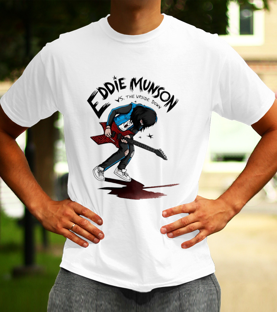 Eddie Munson Vs The Upside Down Stranger Things Guitar Battle Scene T-Shirt