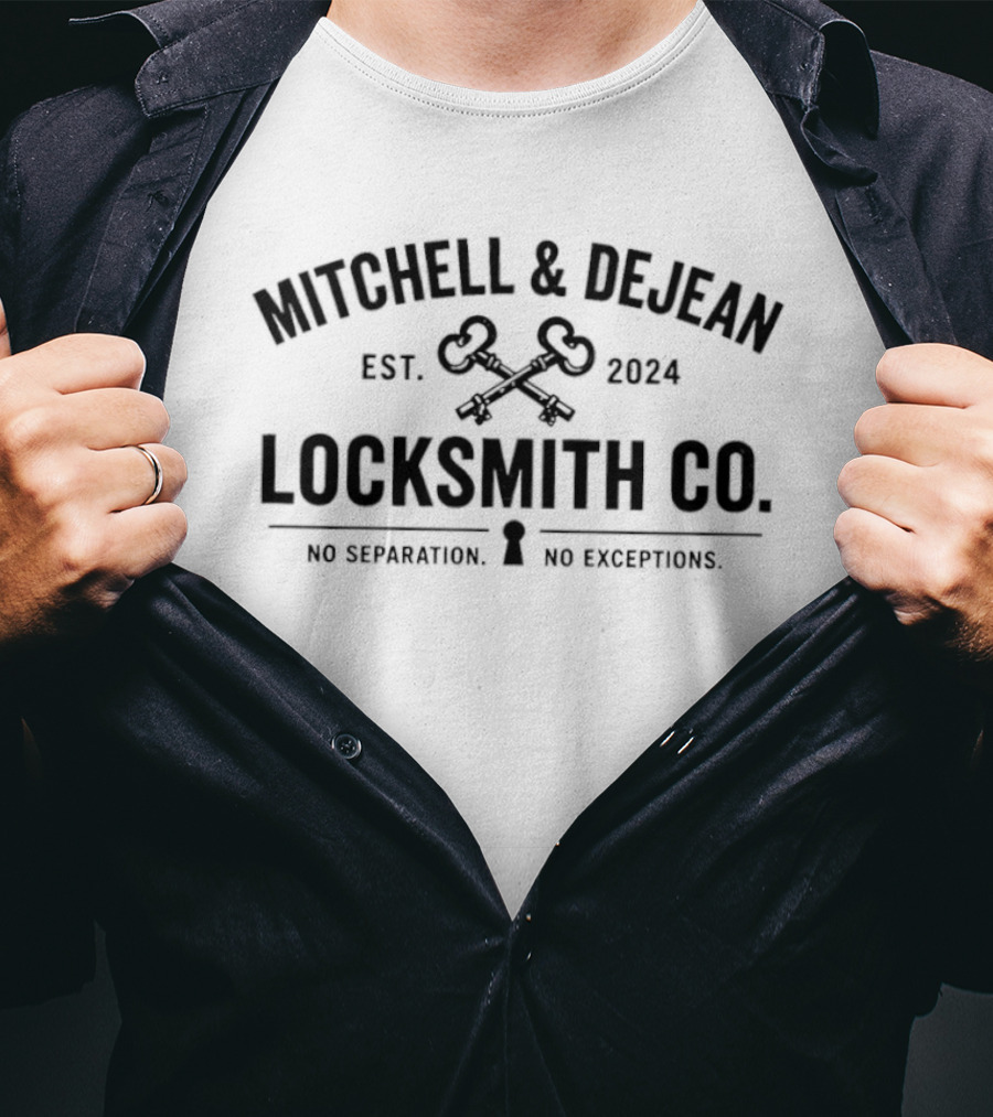Mitchell & Dejean Locksmith Co. Est. 2024 No Separation No Deception Keys T-Shirt